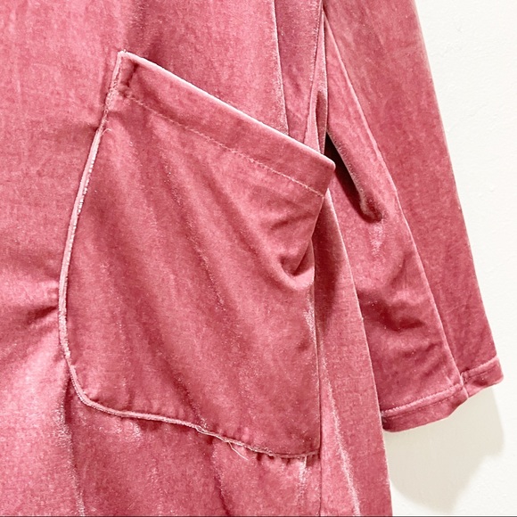 AMARYLLIS Plus Mauve Velvet Draped Duster - Picture 4 of 7